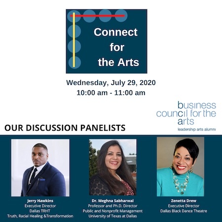 BCA’s Connect for the Arts July 29 webinar