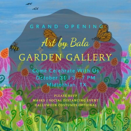 Garden Gallery – Art by Bala Opening Oct. 31