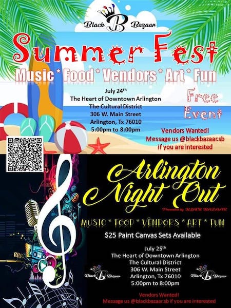 Summer Fest July 24 / Arlington Night Out July 25 – call for artists