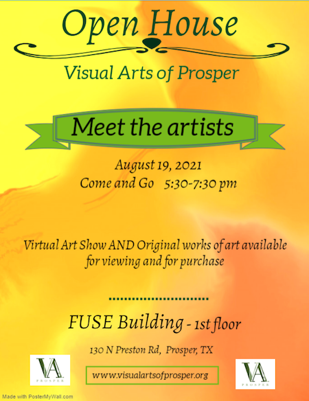 VISUAL ARTS OF PROSPER Open House Aug. 19