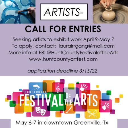 Seeking Artists for Hunt County Festival of the Arts