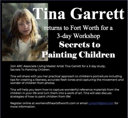 Limited Seating for Tina Garrett’s ‘Secrets to Painting Children’