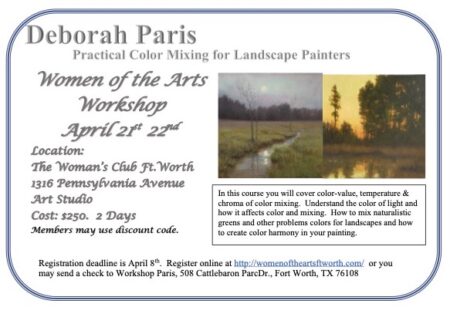 Last Call – Deborah Paris Workshop April 21 & 22