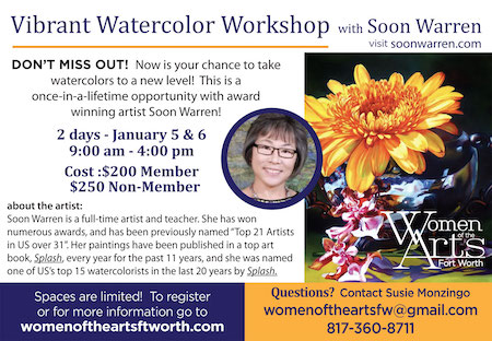 Watercolor Workshop with Soon Warren Jan. 5 & 6