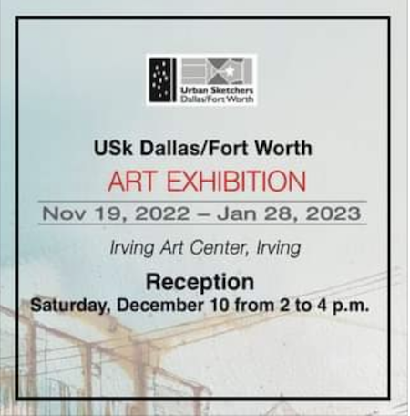 Urban Sketchers – Reception Dec. 10 at the Irving Arts Center