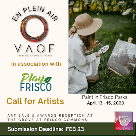 Call for ARTIST – En Plein Air Frisco 2023! Deadline extended