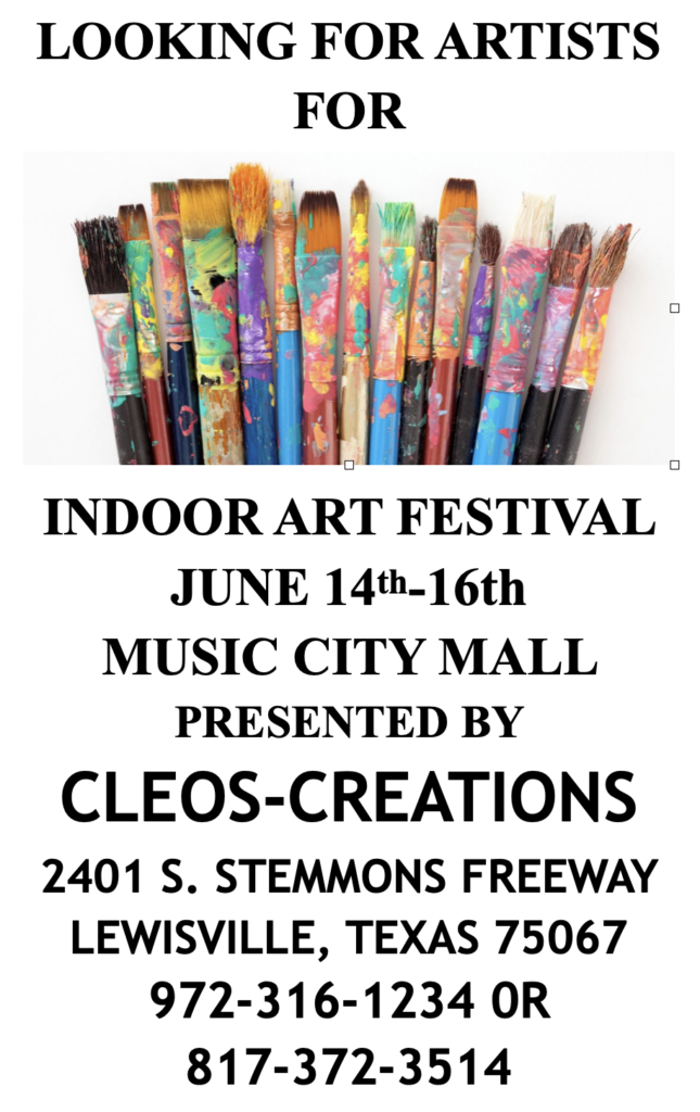 Cleos-Creations Indoor Art Festival call for artists